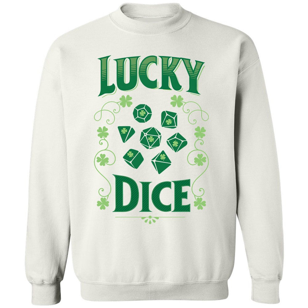 Lucky Dice Classic Unisex Sweatshirt - White - 1