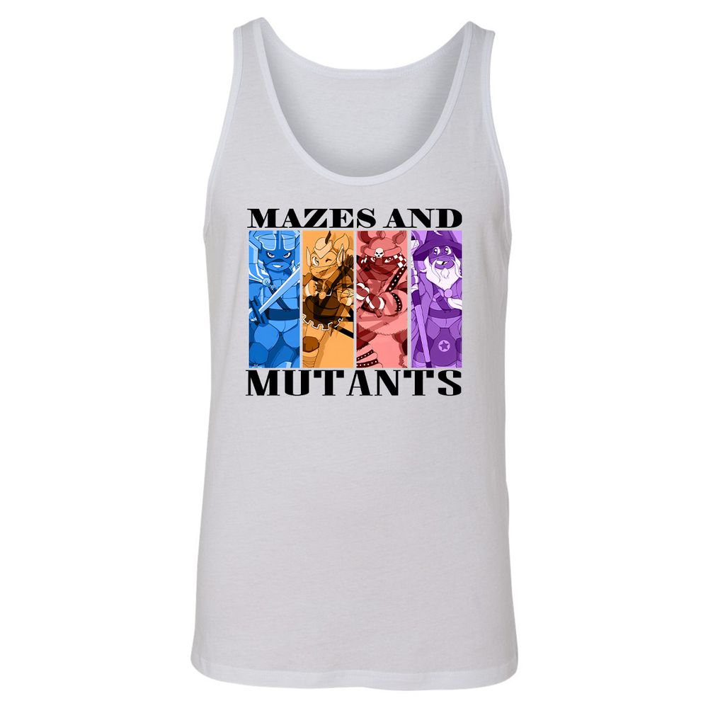 Mazes & Mutants Unisex Jersey Tank - White - 1