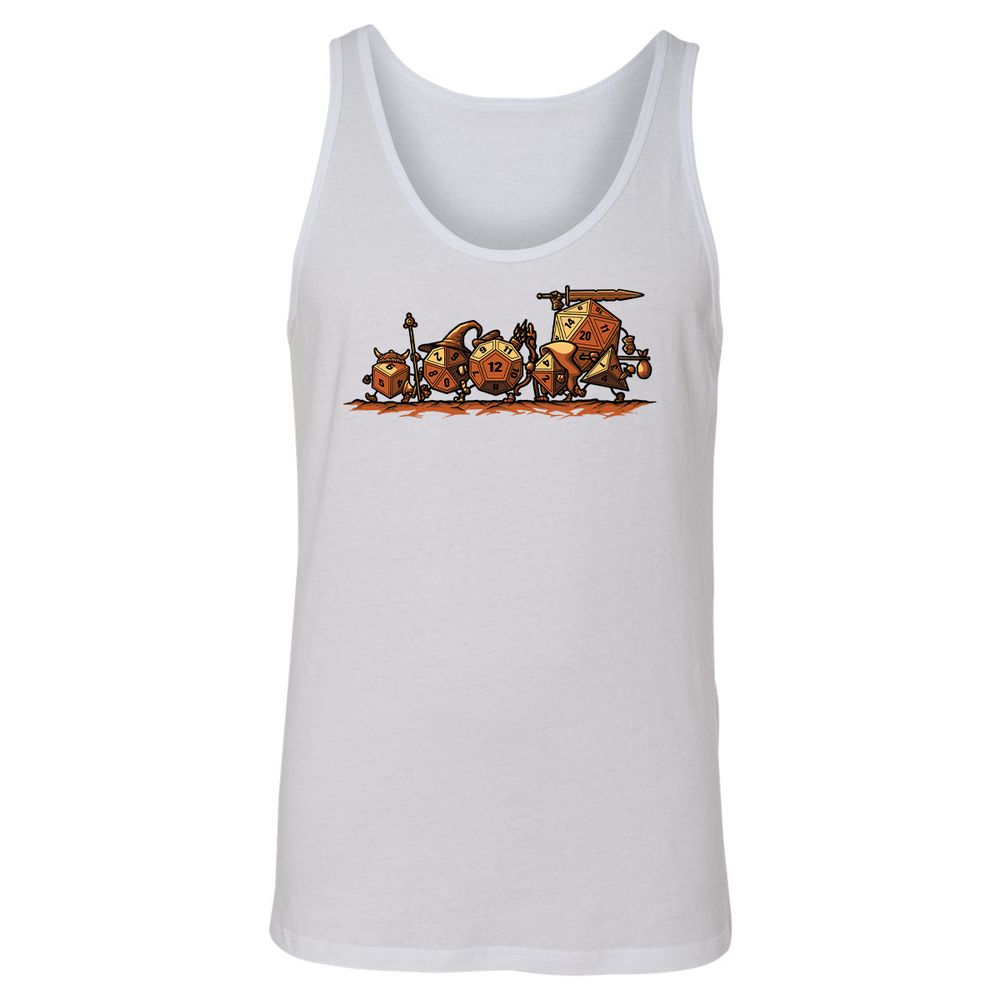 Fellowship Of The Dices Unisex Jersey Tank - White - 1