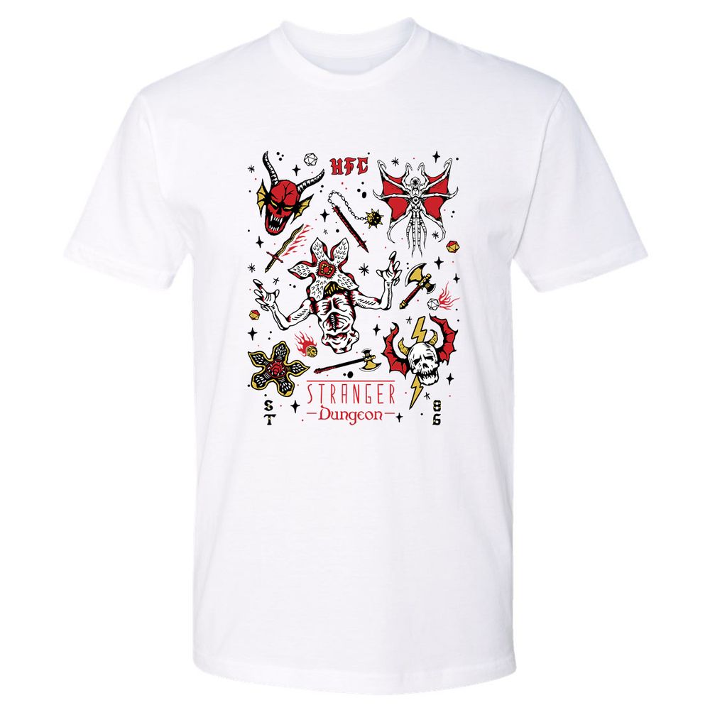 STRANGER DUNGEON Premium Unisex T-Shirt - White - 1