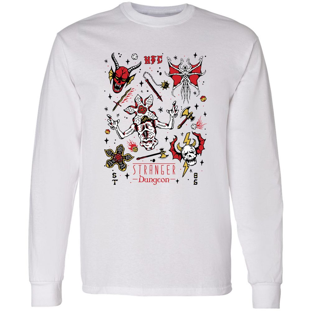 STRANGER DUNGEON Long Sleeve T-Shirt - White - 1