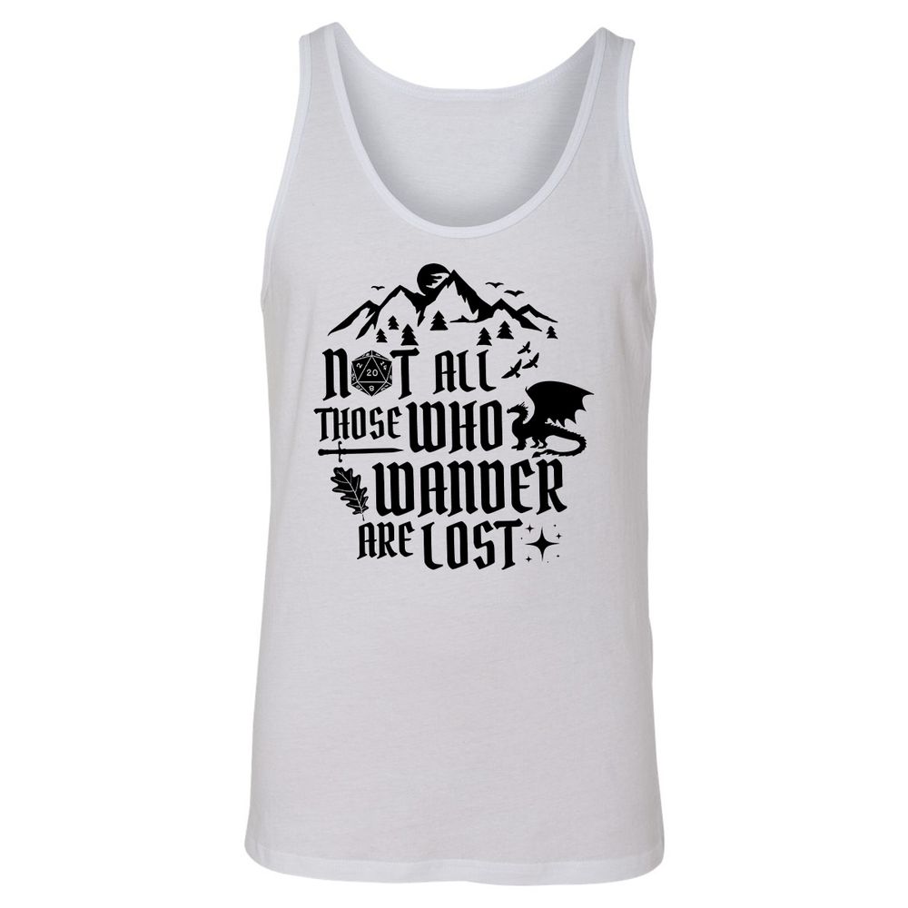Not All Those Who Wander Are Lost Unisex Jersey Tank - White - 1