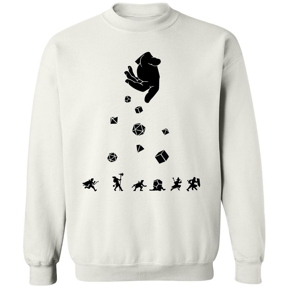 Rocks Fall, Everyone Dice Classic Unisex Sweatshirt - White - 1