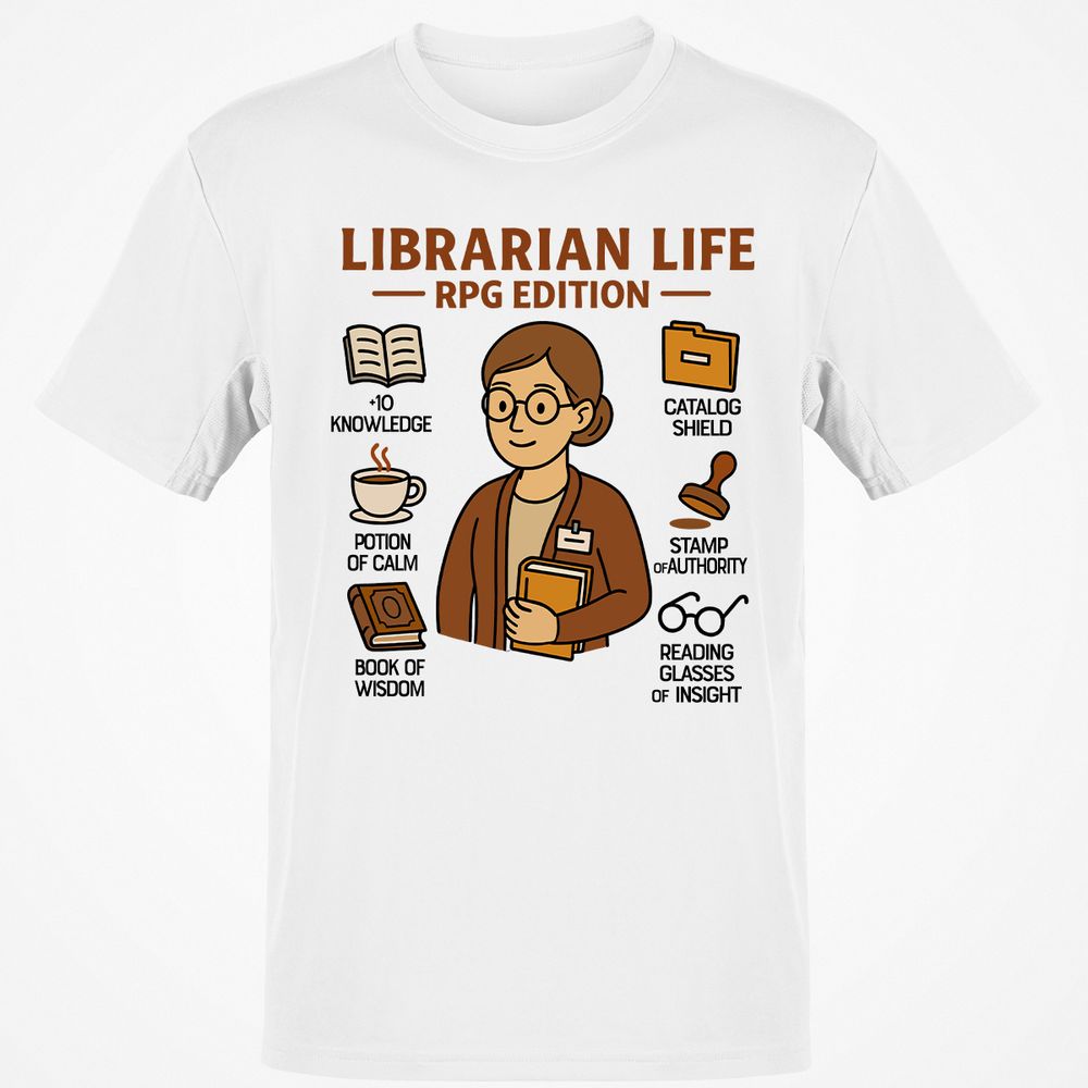 Librarian Life RPG Edition Classic Unisex T-Shirt - White - 1