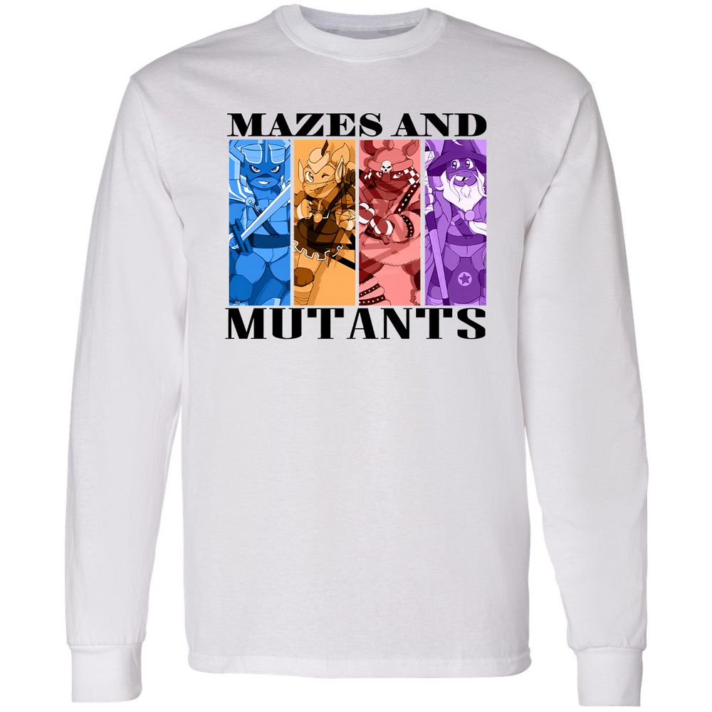 Mazes & Mutants Long Sleeve T-Shirt - White - 1