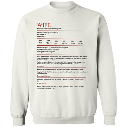 Wife White Classic Unisex Sweatshirt - White - 1