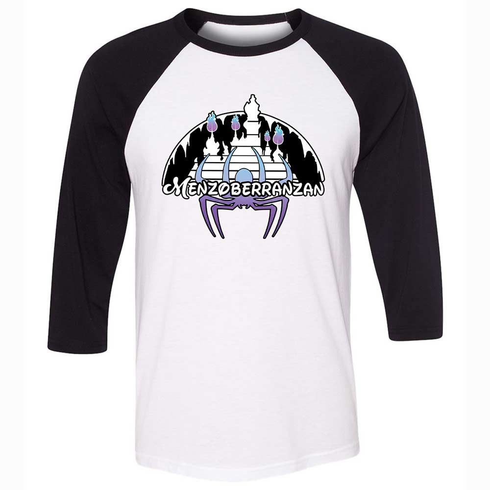 Menzoberranzan Unisex 3/4 Baseball Tee - White/Black - 1