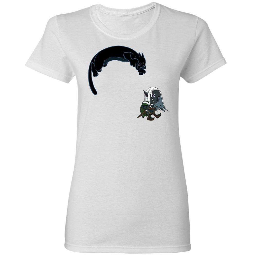 Drizzt and Guenhwyvar Women's T-Shirt - White - 1