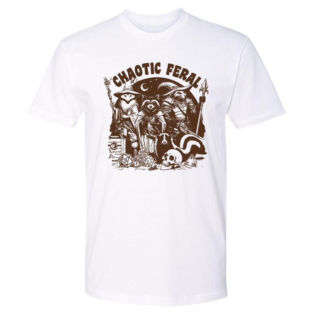 DND Inspired Raccoon Opossum Chaotic Feral - White - 1