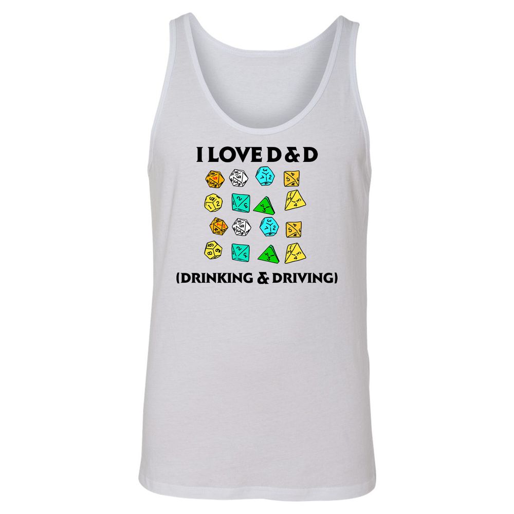 Drinking & Driving Unisex Jersey Tank - White - 1