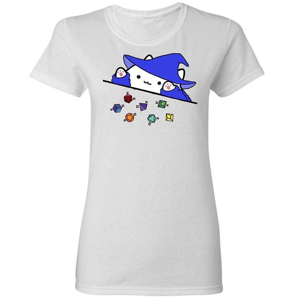 Cat Throws Dices Women's T-Shirt - White - 1