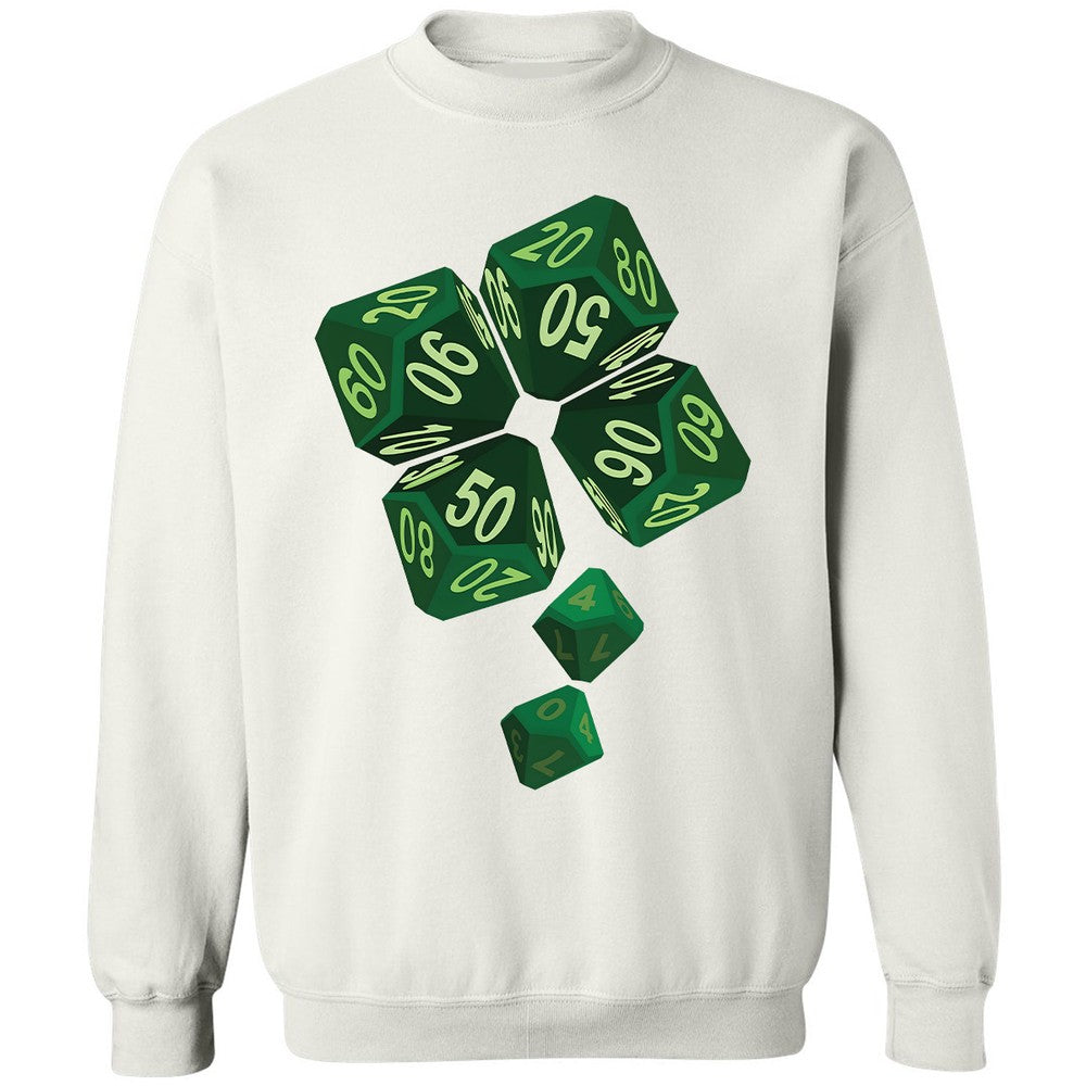 Dice Clover Classic Unisex Sweatshirt - White - 1