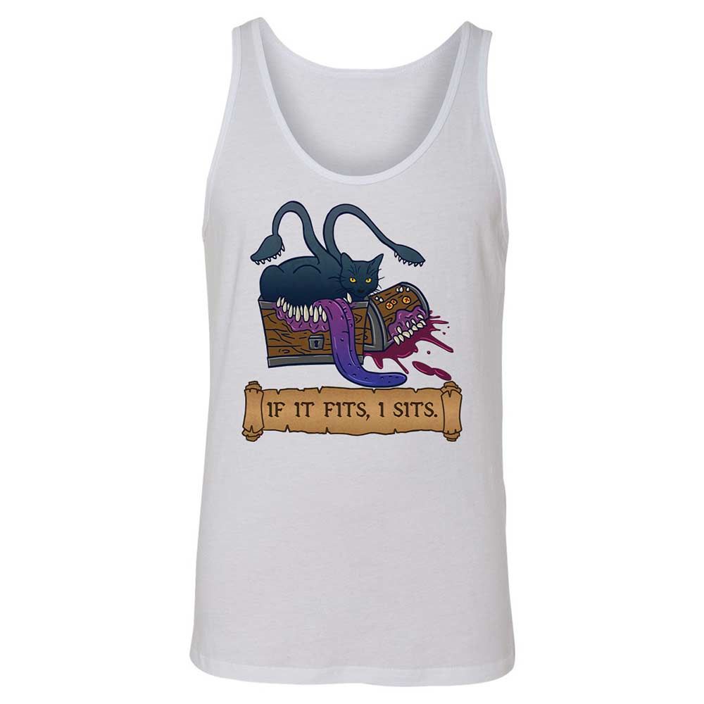 If It Fits I Sits Unisex Jersey Tank - White - 1