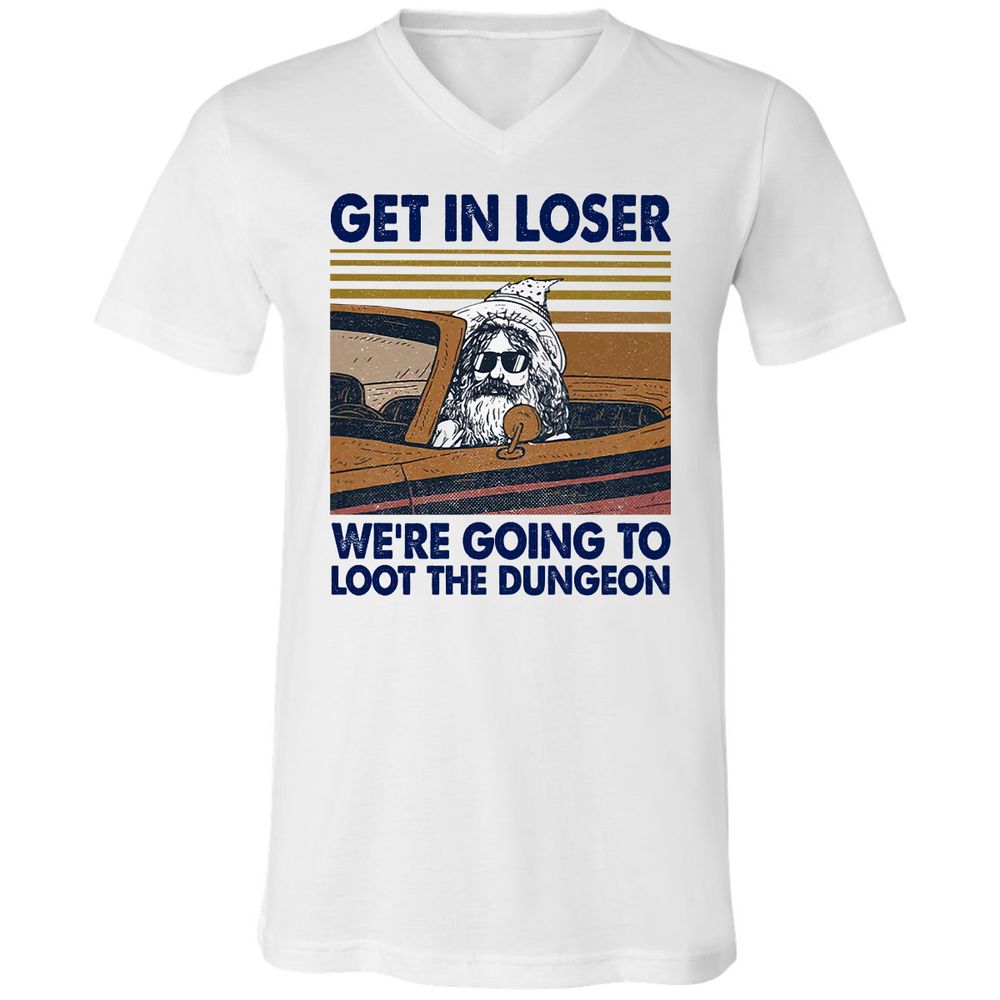 We're Going To Loot The Dragon Unisex V-Neck T-Shirt - White - 1