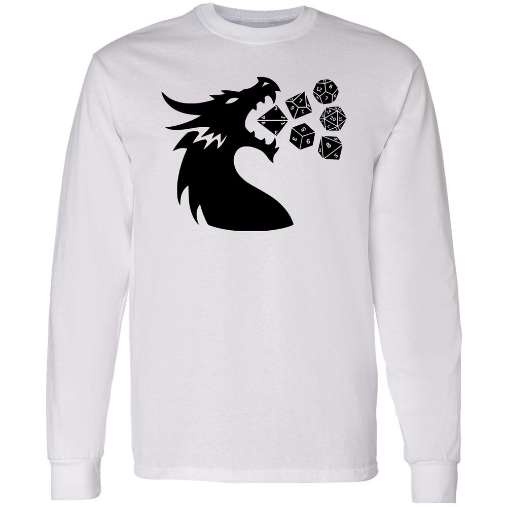 Pac And Dragon Long Sleeve T-Shirt - White - 1
