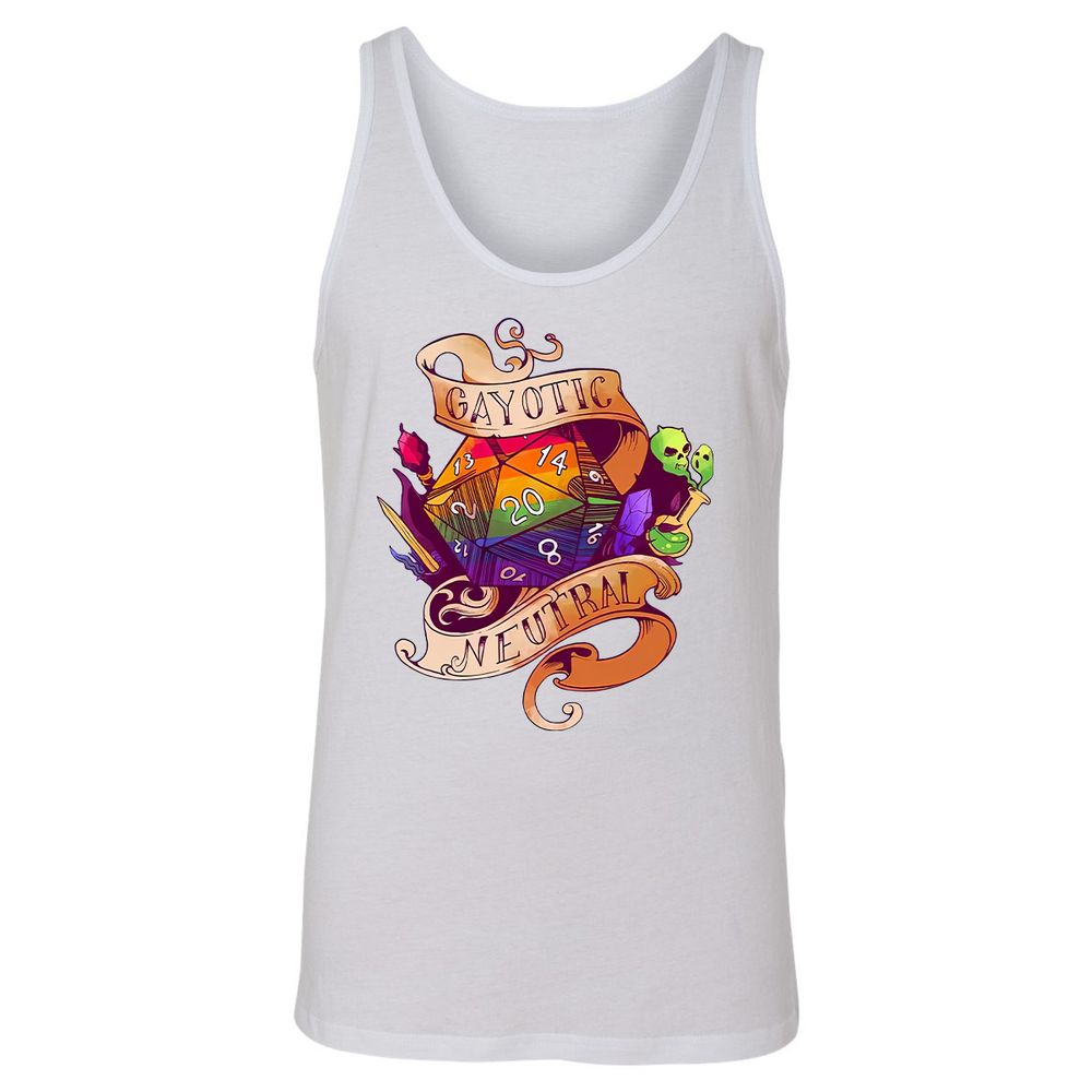 Gayotic Neutral Unisex Jersey Tank - White - 1