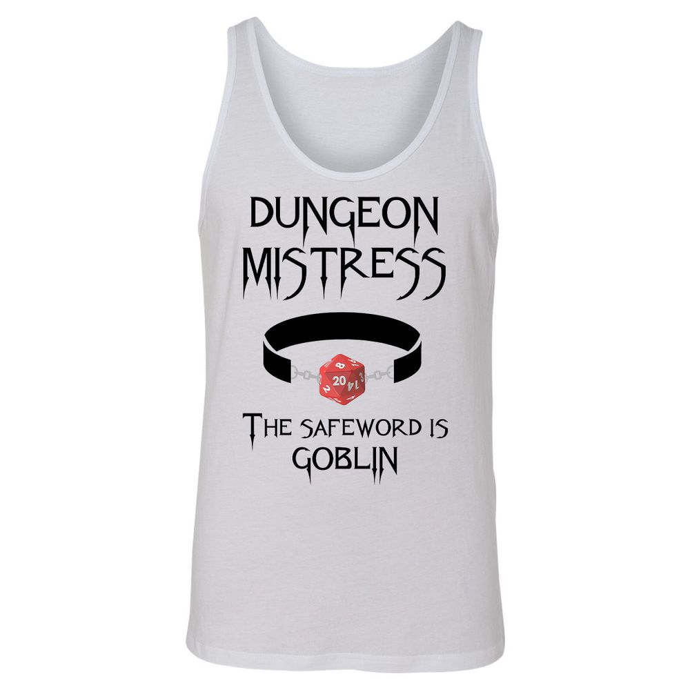 Dungeon Mistress Unisex Jersey Tank - White - 1
