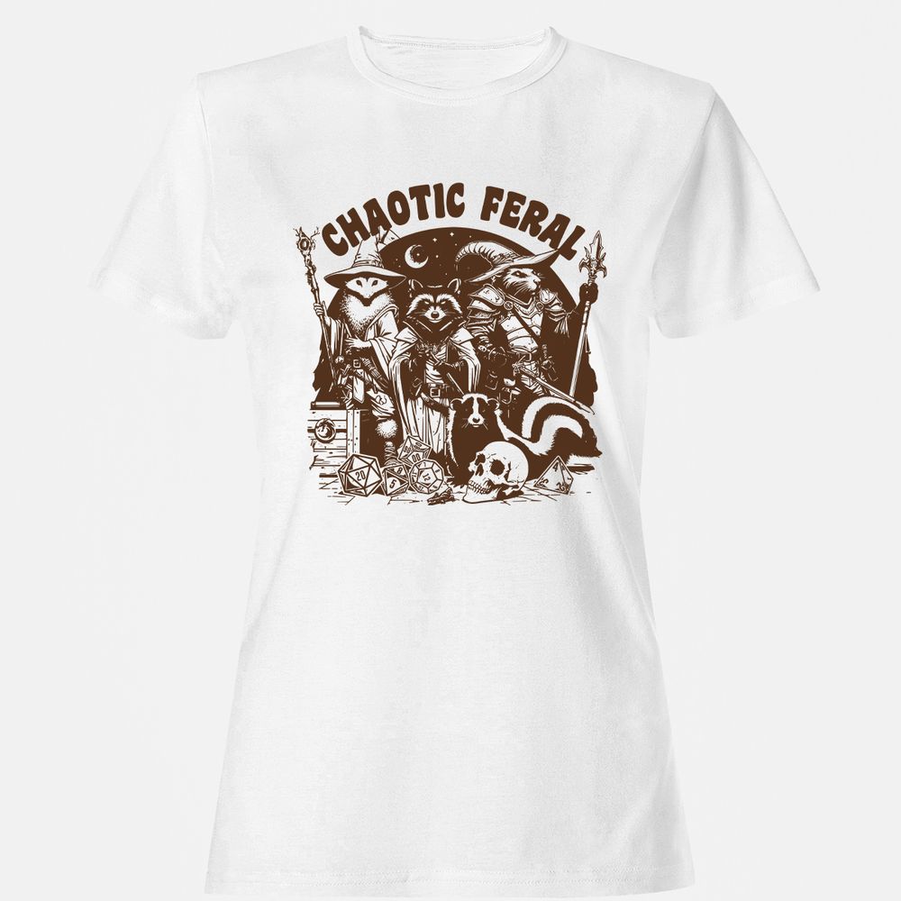 DND Inspired Raccoon Opossum Chaotic Feral - White - 1