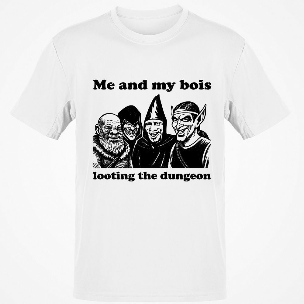 Me and my bois looting the dungeon Classic Unisex T-Shirt - White - 1