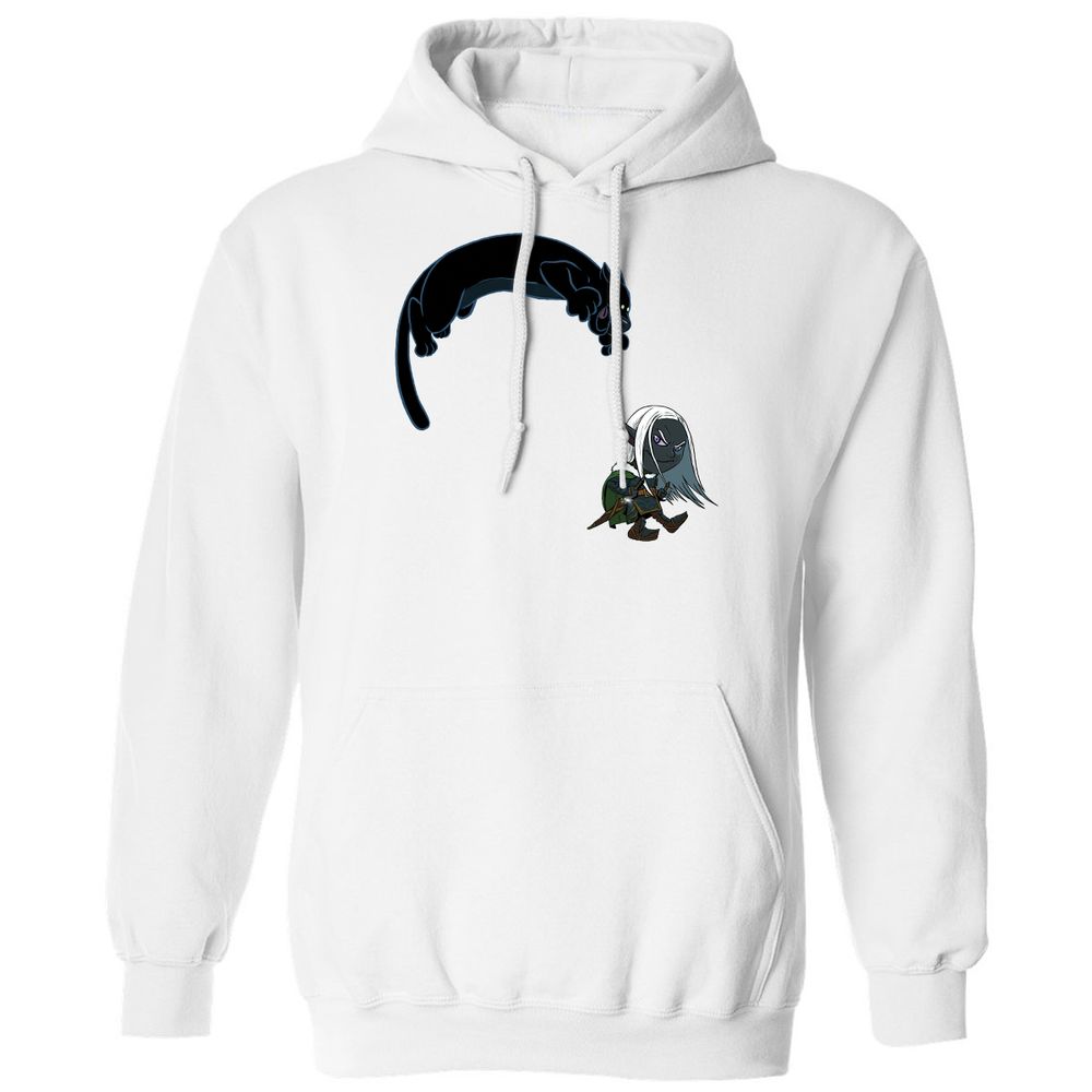 Drizzt And Guenhwyvar Classic Unisex Hoodie - White - 1