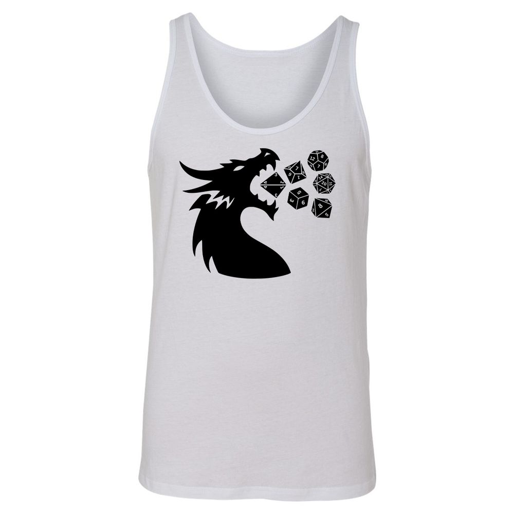 Pac And Dragon Unisex Jersey Tank - White - 1