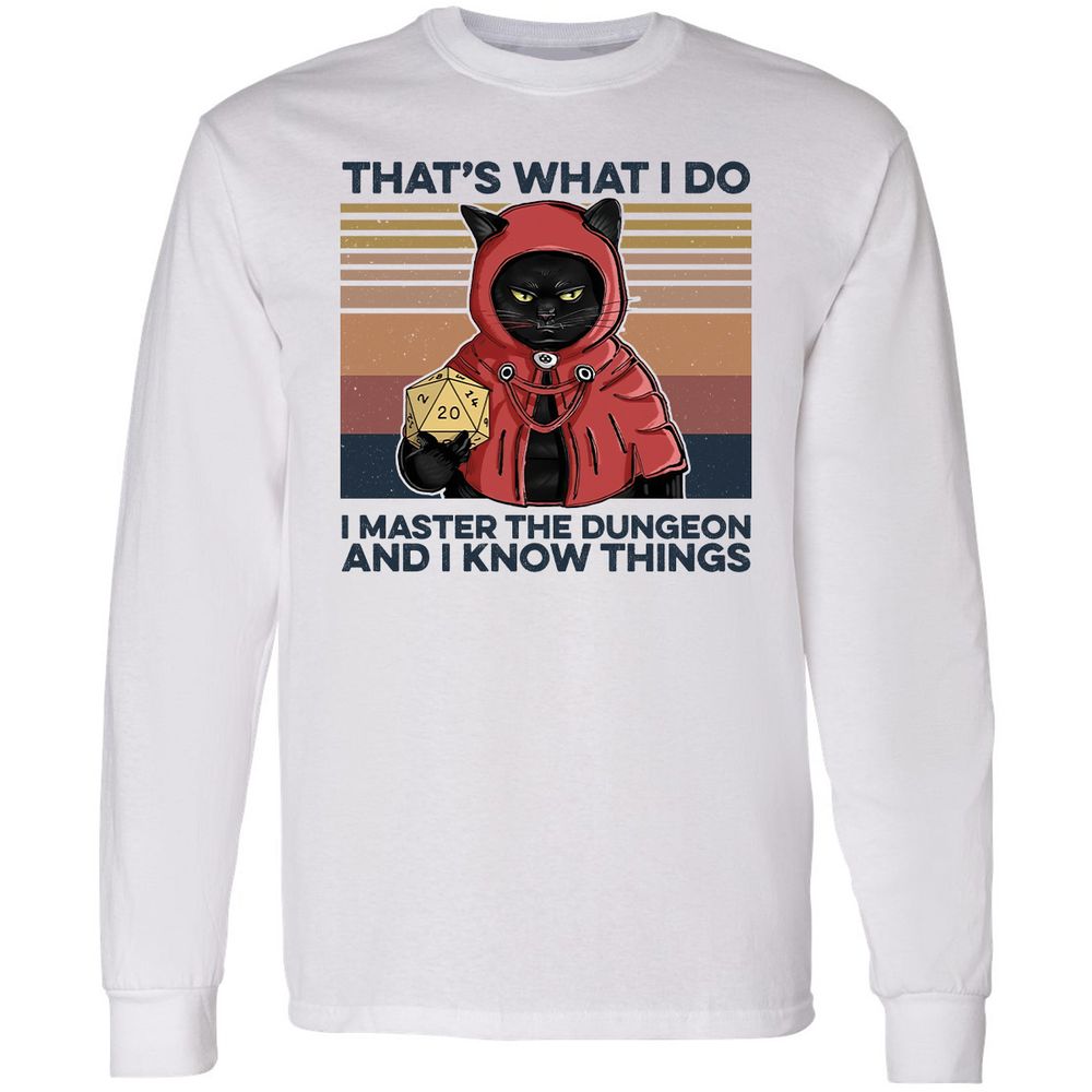 I Master The Dungeons Long Sleeve T-Shirt - White - 1
