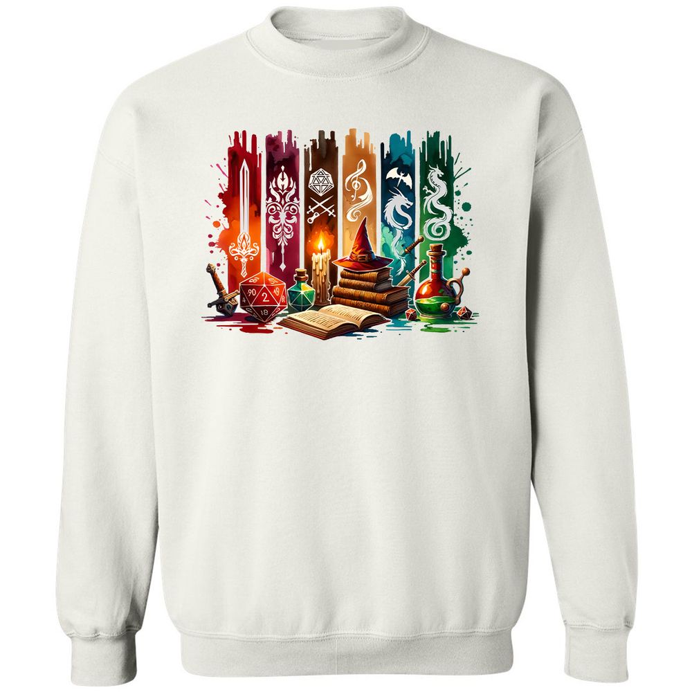 DnD Classes Classic Unisex Sweatshirt - White - 1