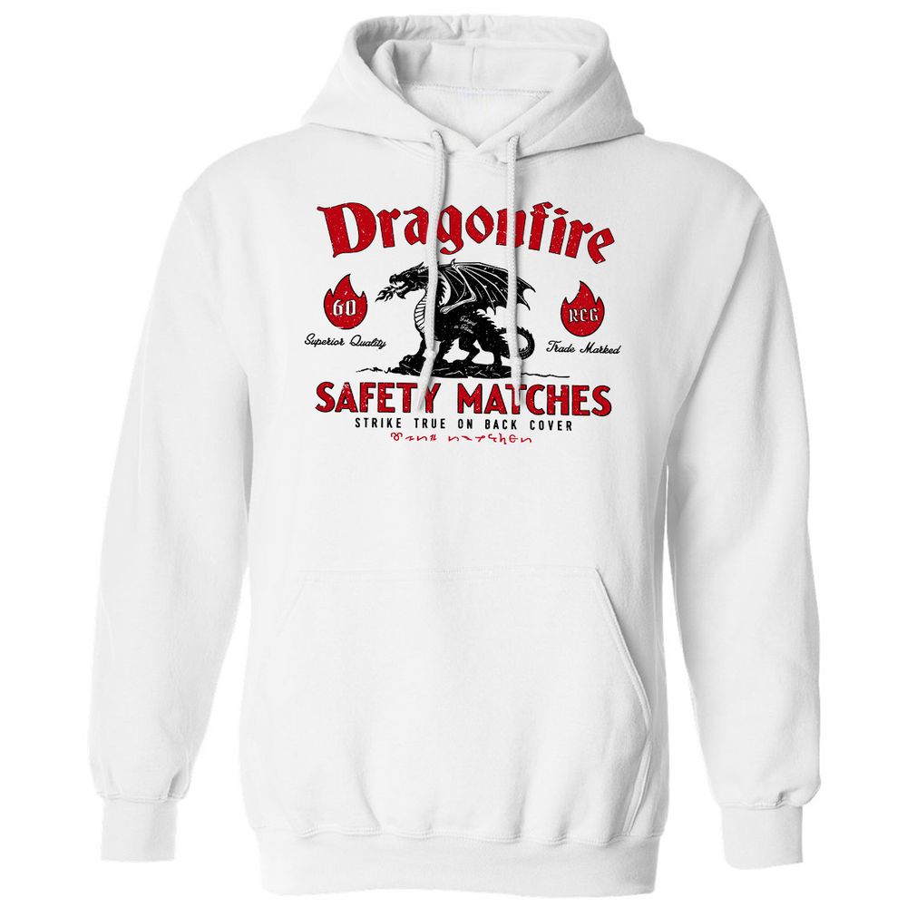 Dragonfire Classic Unisex Hoodie - White - 1