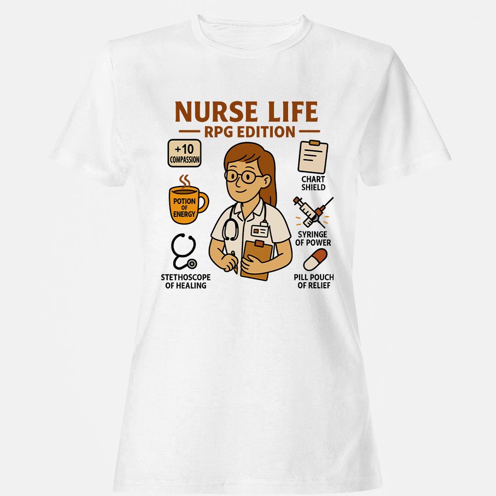Nurse Life RPG Edition Women's T-Shirt - White - 1