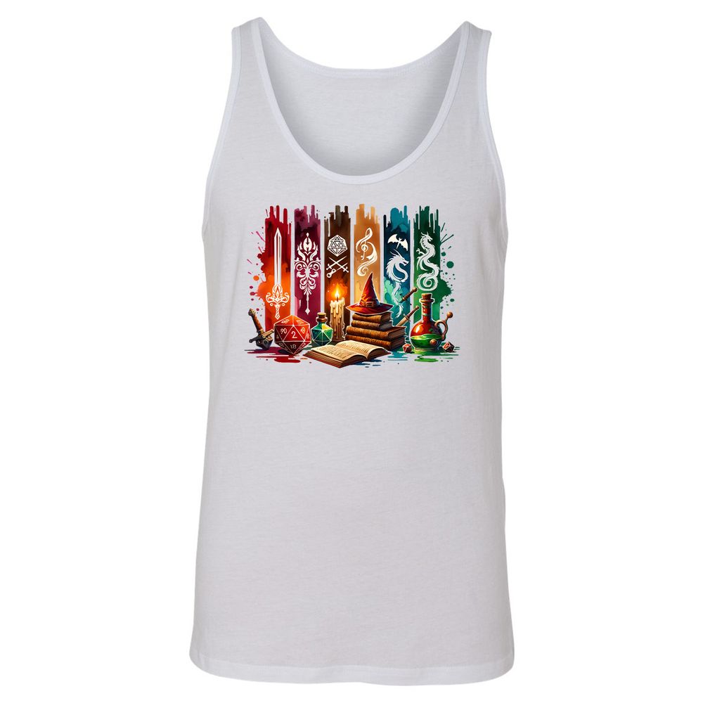 DnD Classes Unisex Jersey Tank - White - 1
