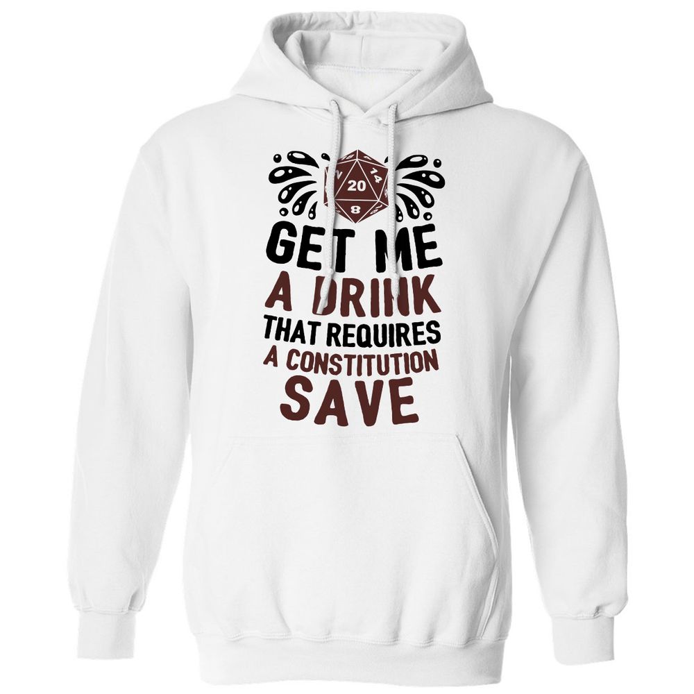 Get Me A Drink Classic Unisex Hoodie - White - 1