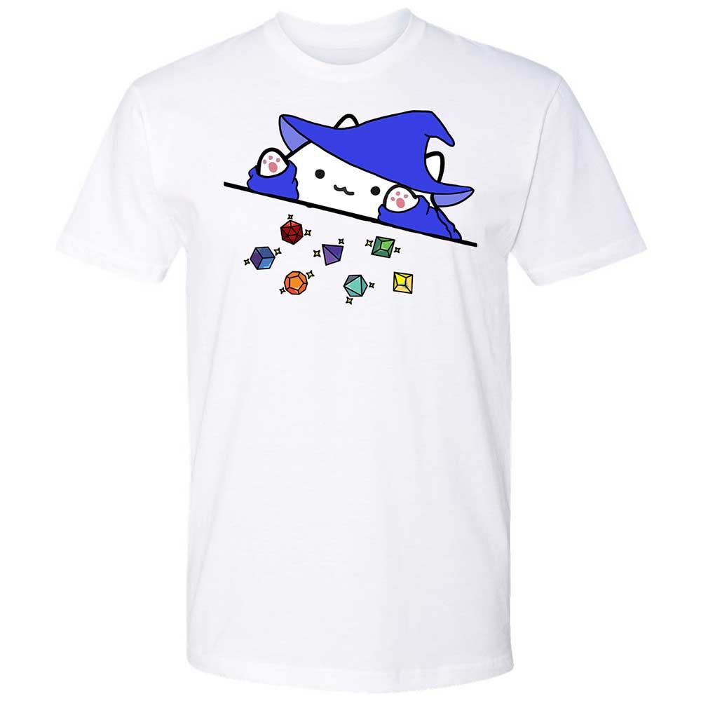 Cat Throws Dices Premium Unisex T-Shirt - White - 1