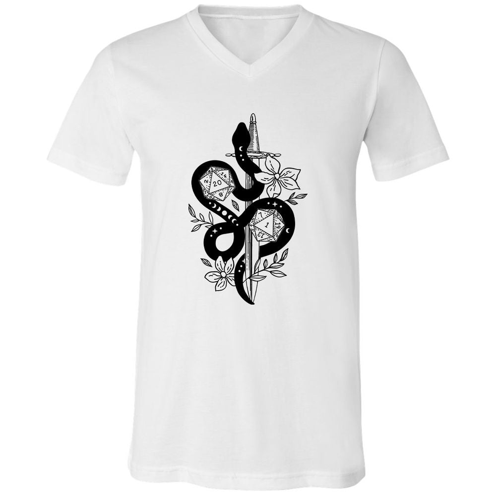 D20 Snake and Sword - White - 1