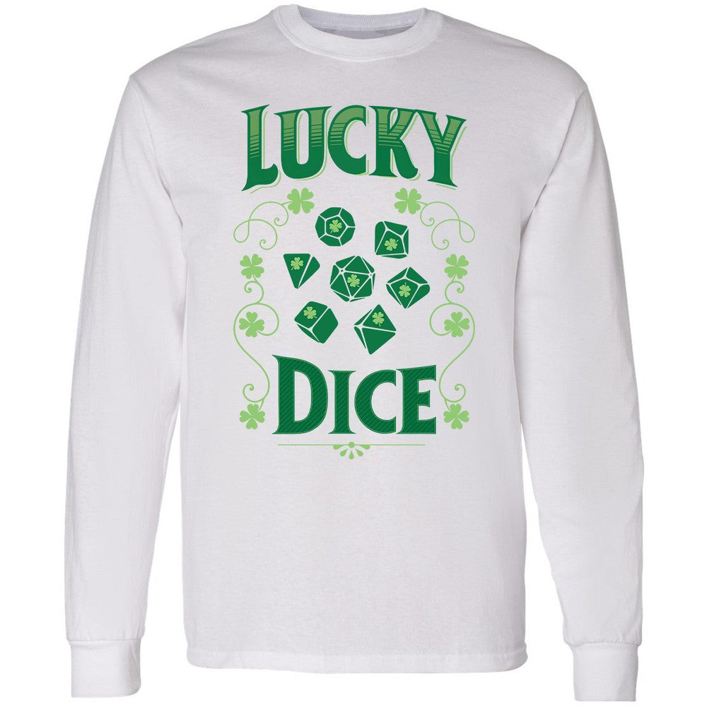 Lucky Dice Long Sleeve T-Shirt - White - 1