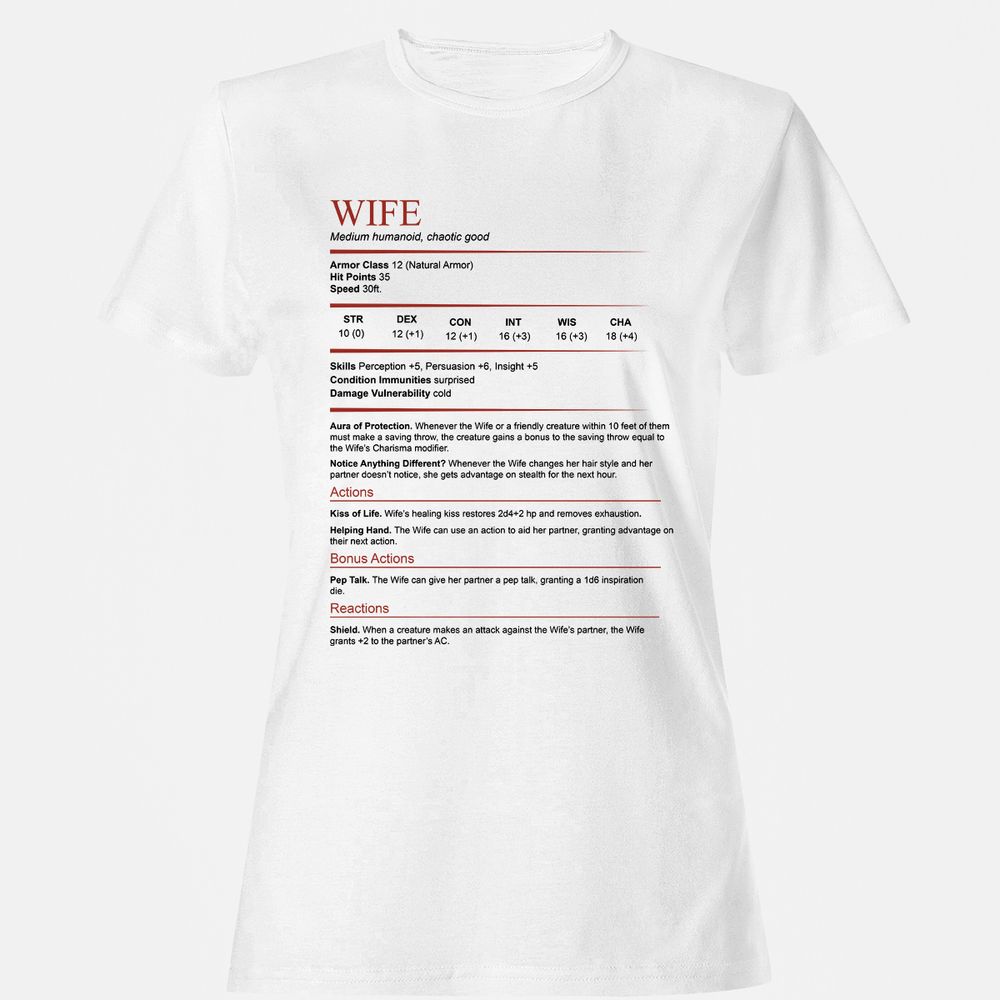 Wife White Women's T-Shirt - White - 1