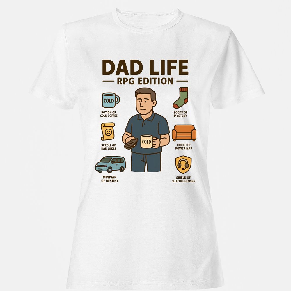 Dad Life RPG Edition Women's T-Shirt - White - 1