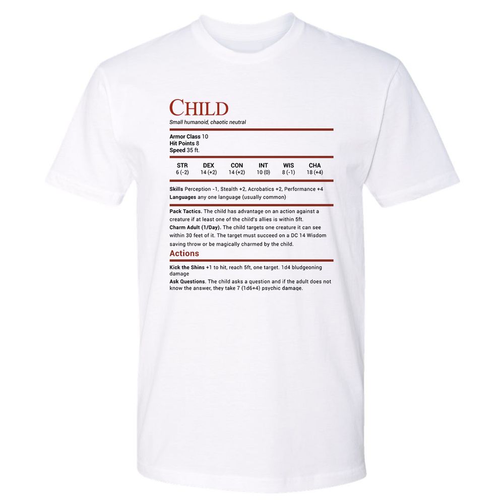 Child Stats Premium Unisex T-Shirt - White - 1