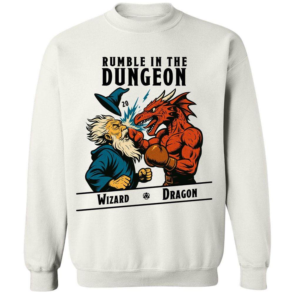 Rumble in the Dungeon Classic Unisex Sweatshirt - White - 1