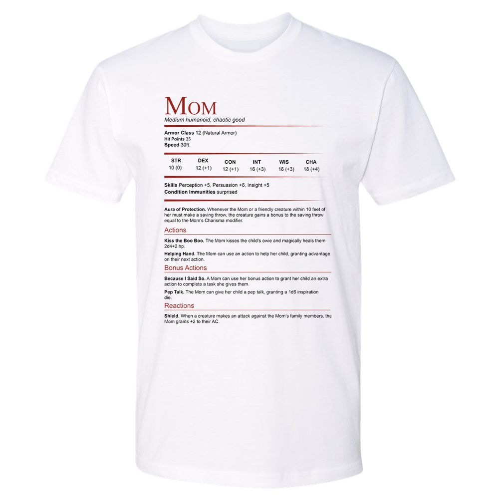 Mom Stats Premium Unisex T-Shirt - White - 1