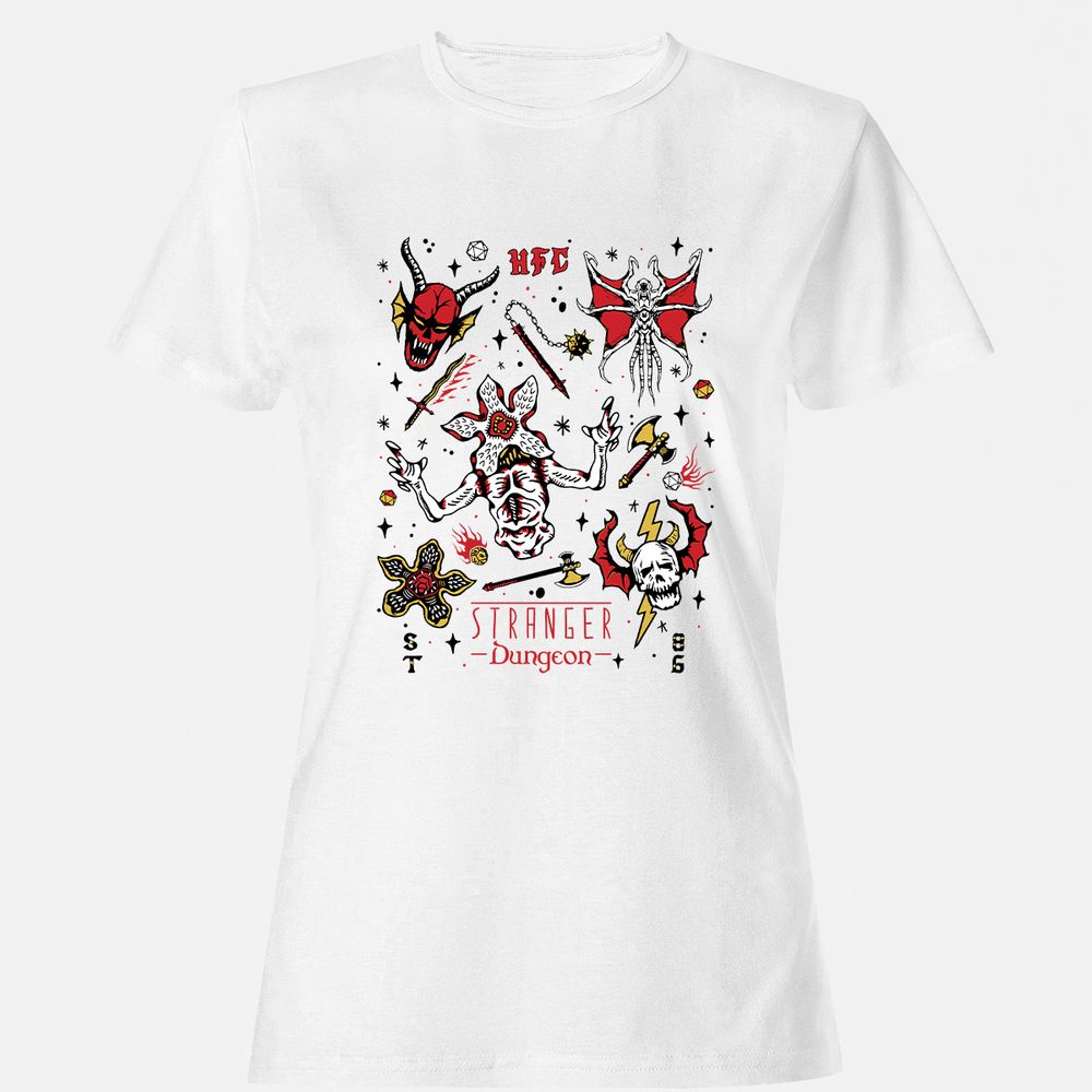 STRANGER DUNGEON Women's T-Shirt - White - 1