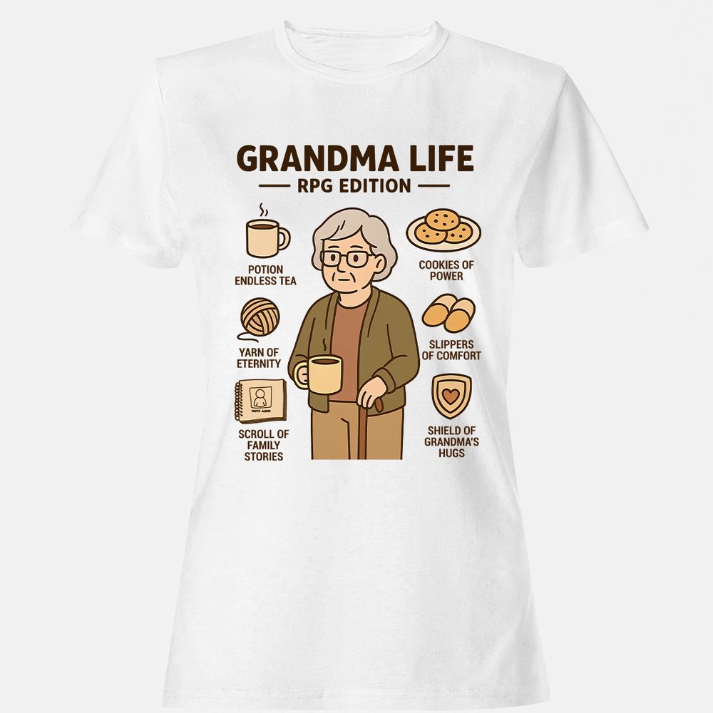 Grandma Life RPG Edition Women's T-Shirt - White - 1