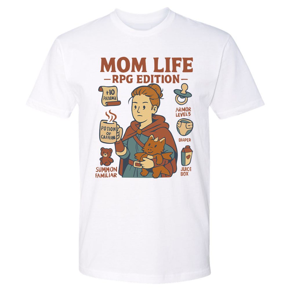 Mom Life RPG Edition Premium Unisex T-Shirt - White - 1