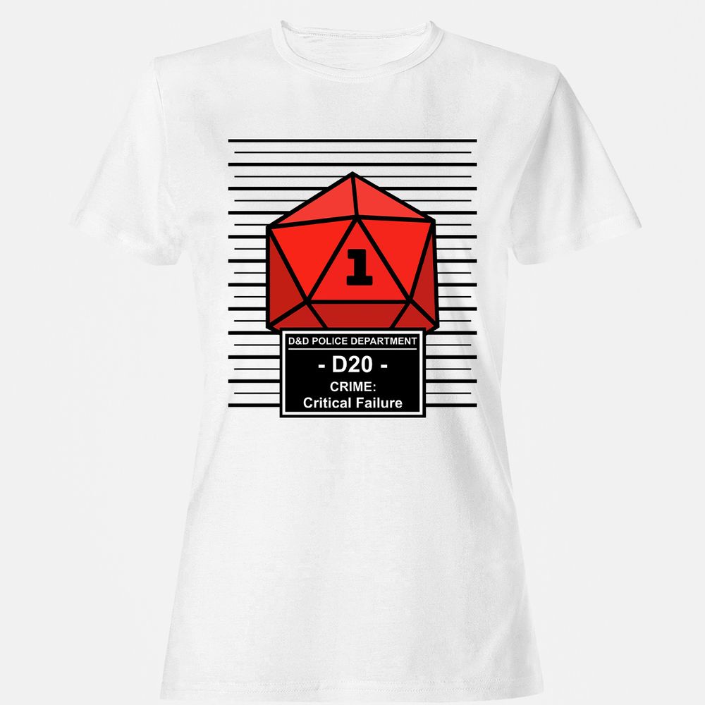 D20 Arrested For Critical Failure Women's T-Shirt - White - 1