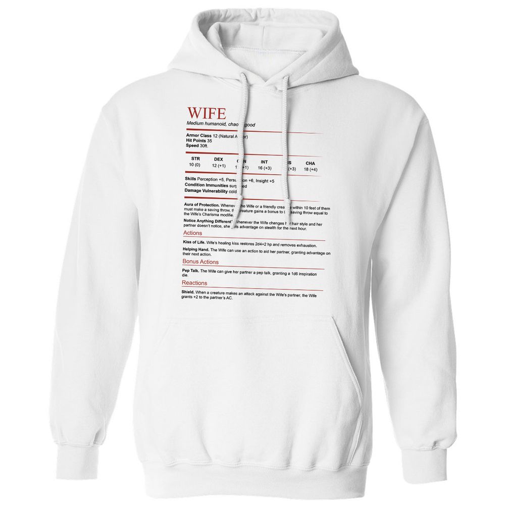 Wife White Classic Unisex Hoodie - White - 1