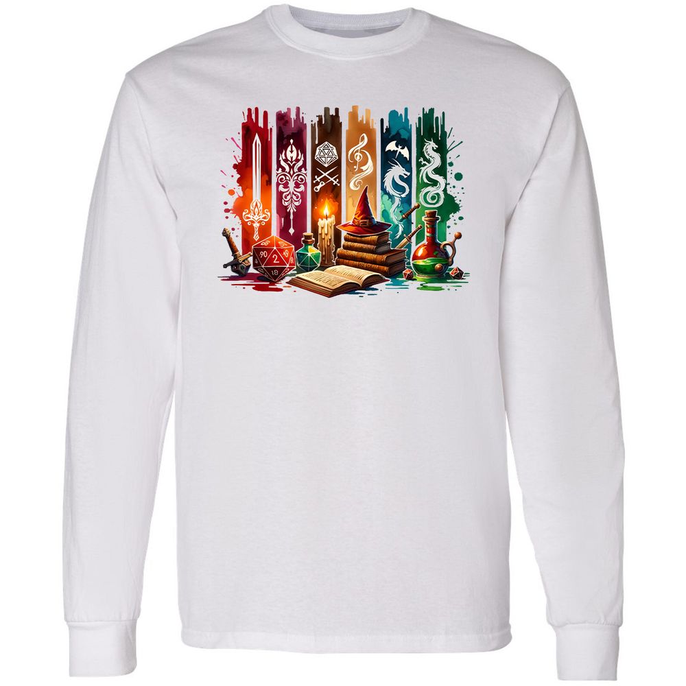 DnD Classes Long Sleeve T-Shirt - White - 1