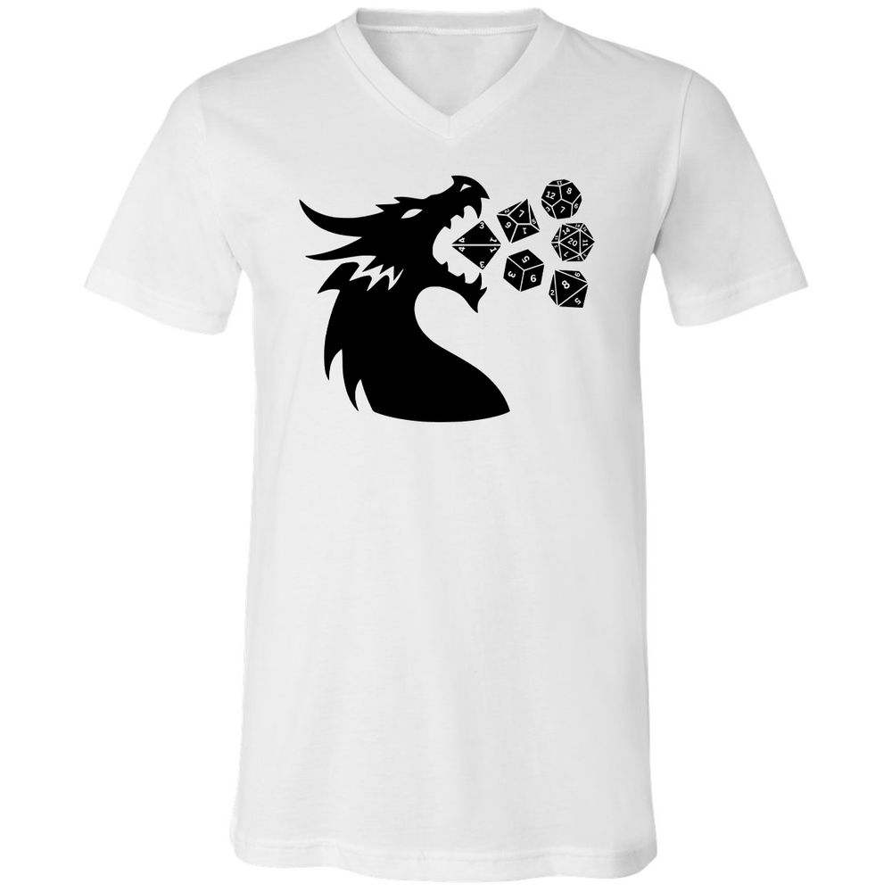 Pac And Dragon Unisex V-Neck T-Shirt - White - 1