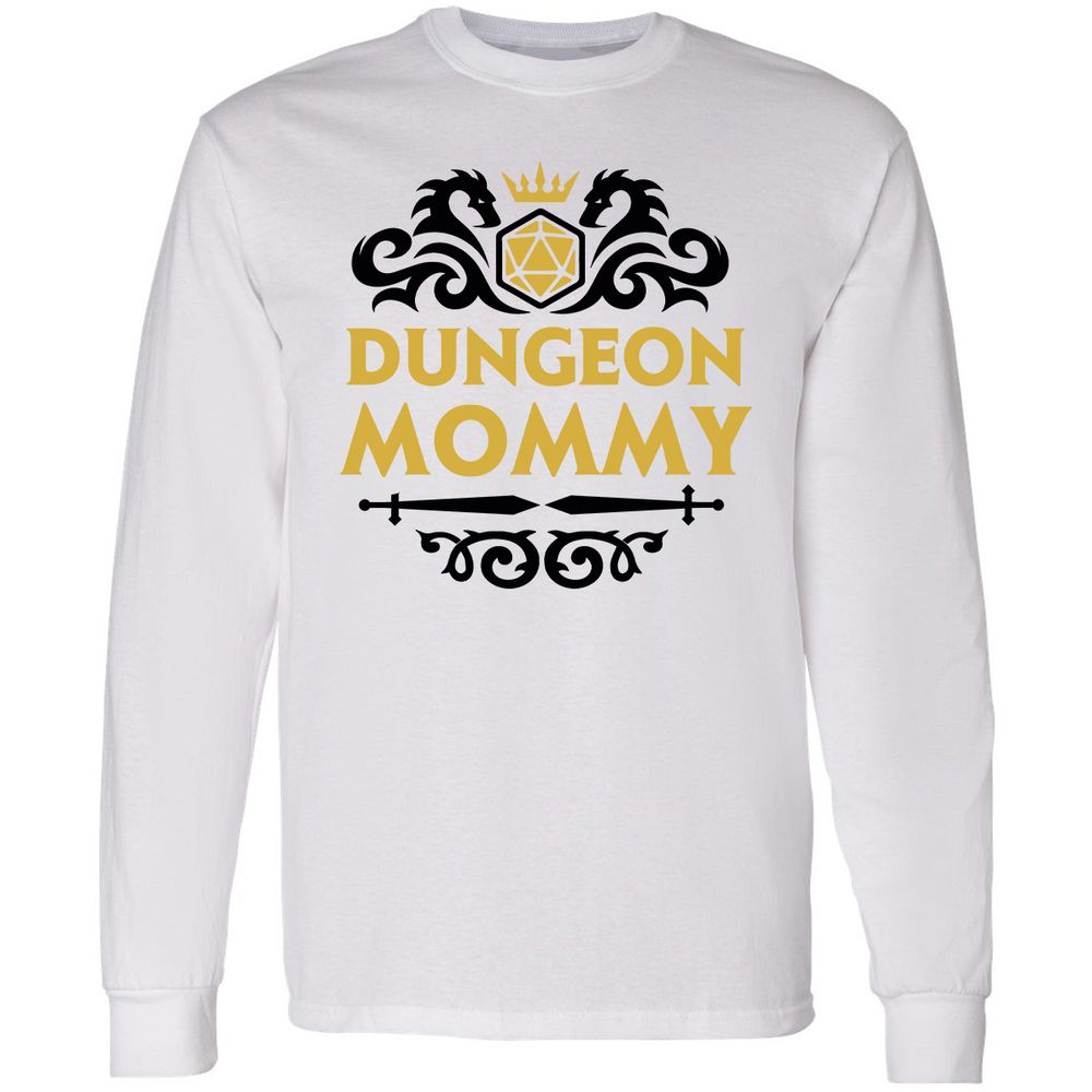 Dungeon Mommy Long Sleeve T-Shirt - White - 1