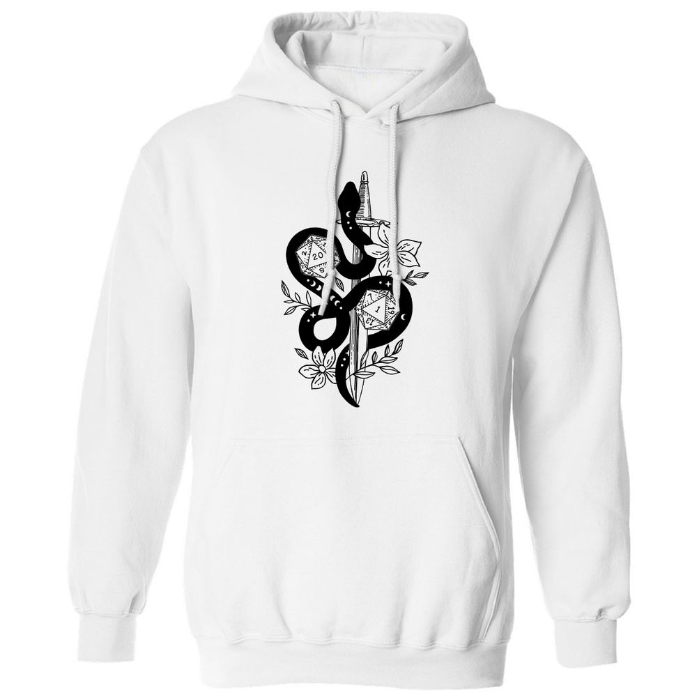 D20 Snake and Sword - White - 1