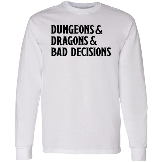 Bad Decisions Long Sleeve T-Shirt - White - 1