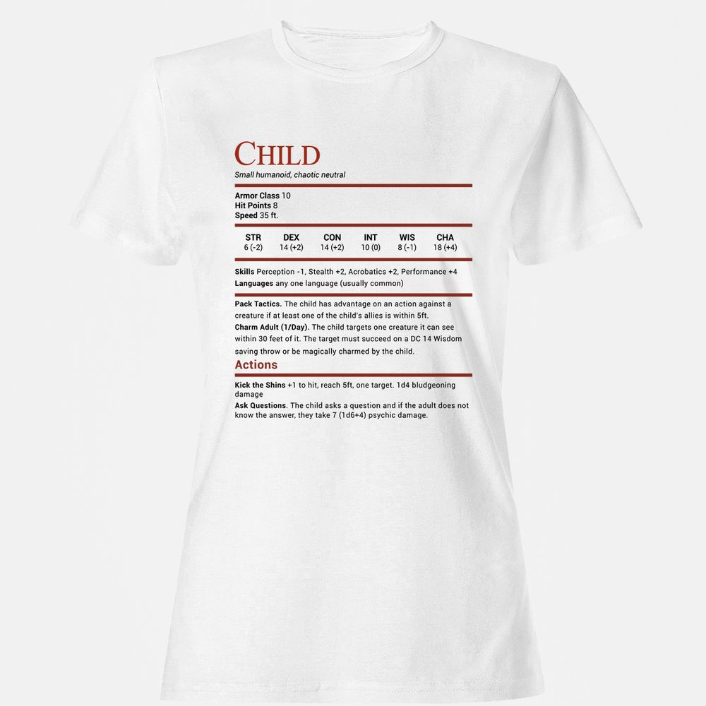 Child Stats Women's T-Shirt - White - 1